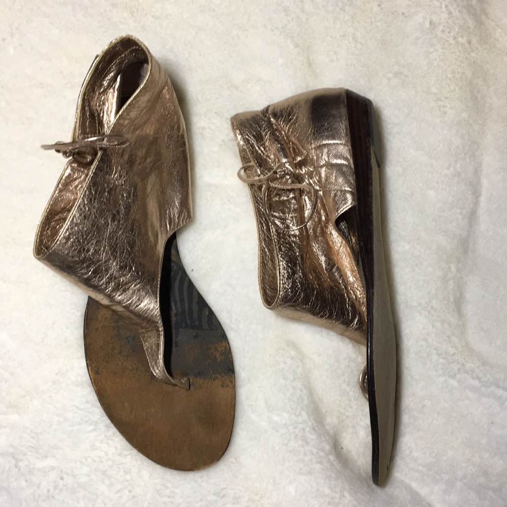 Dolce Vita gold flat sandals